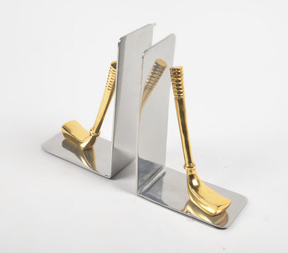 Statement Aluminium Decorative Hockey Bookends (Pair)-1