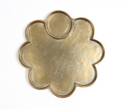 Sand Cast Gold-Toned Aluminium Flower Tray-3