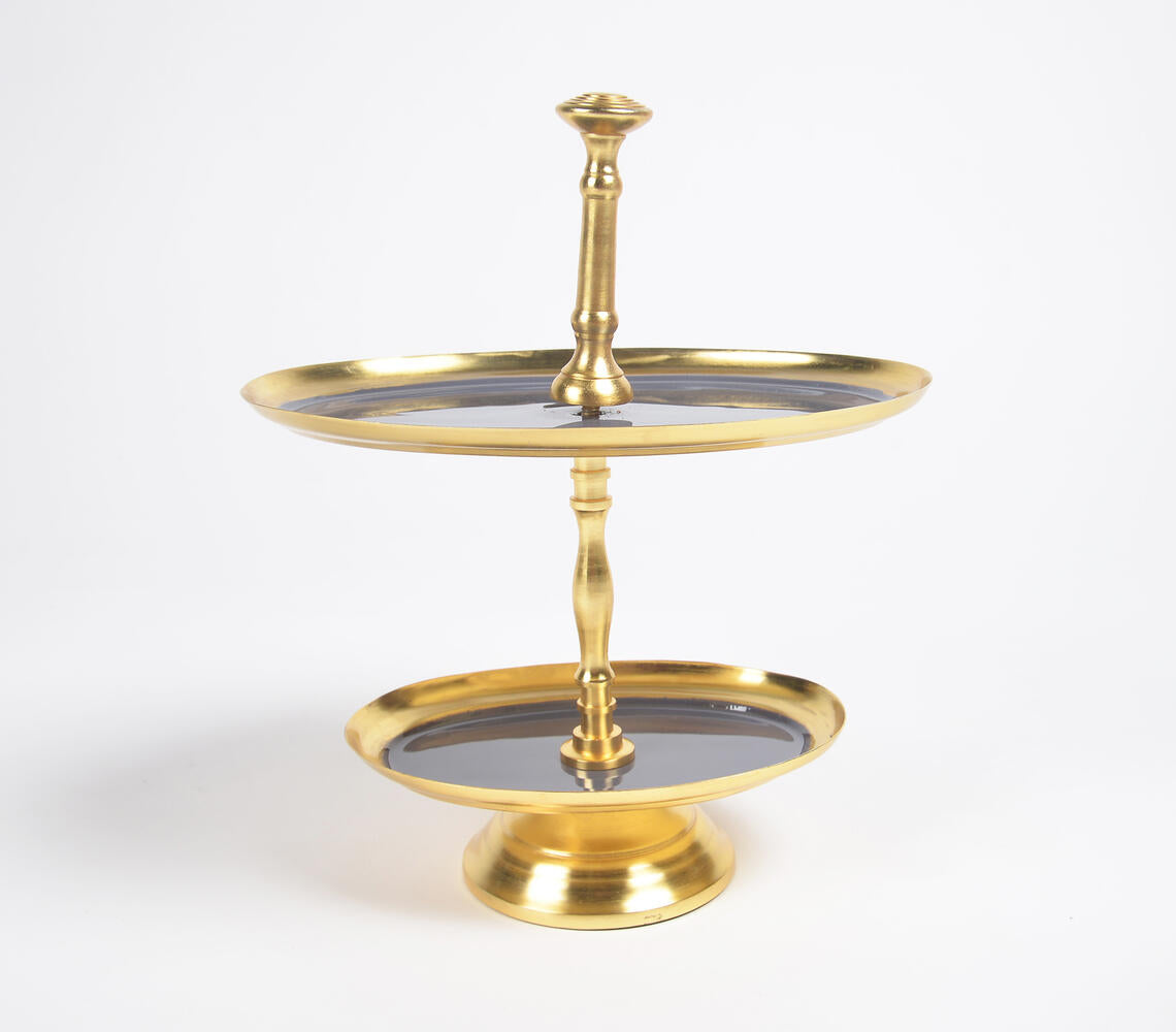 Enamelled Iron Two-Tiered Cupcake Stand-3