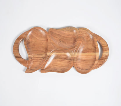 Hand Carved Wooden Fruits Shape Platter-1