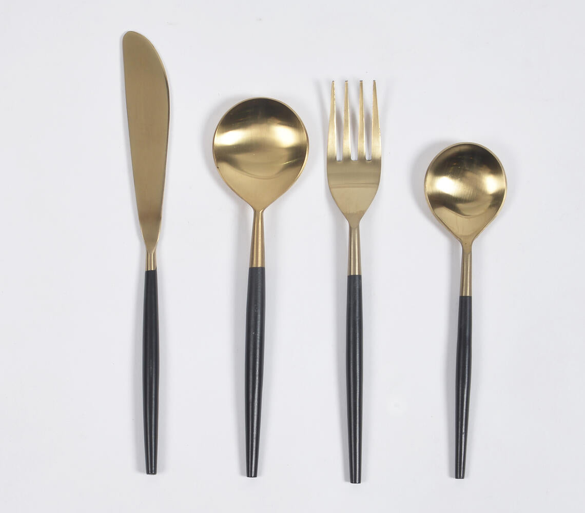Noir Enamelled Stainless Steel Cutlery Set-1
